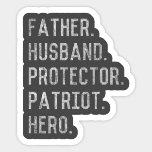 Father Husband Protector Patriot Sticker